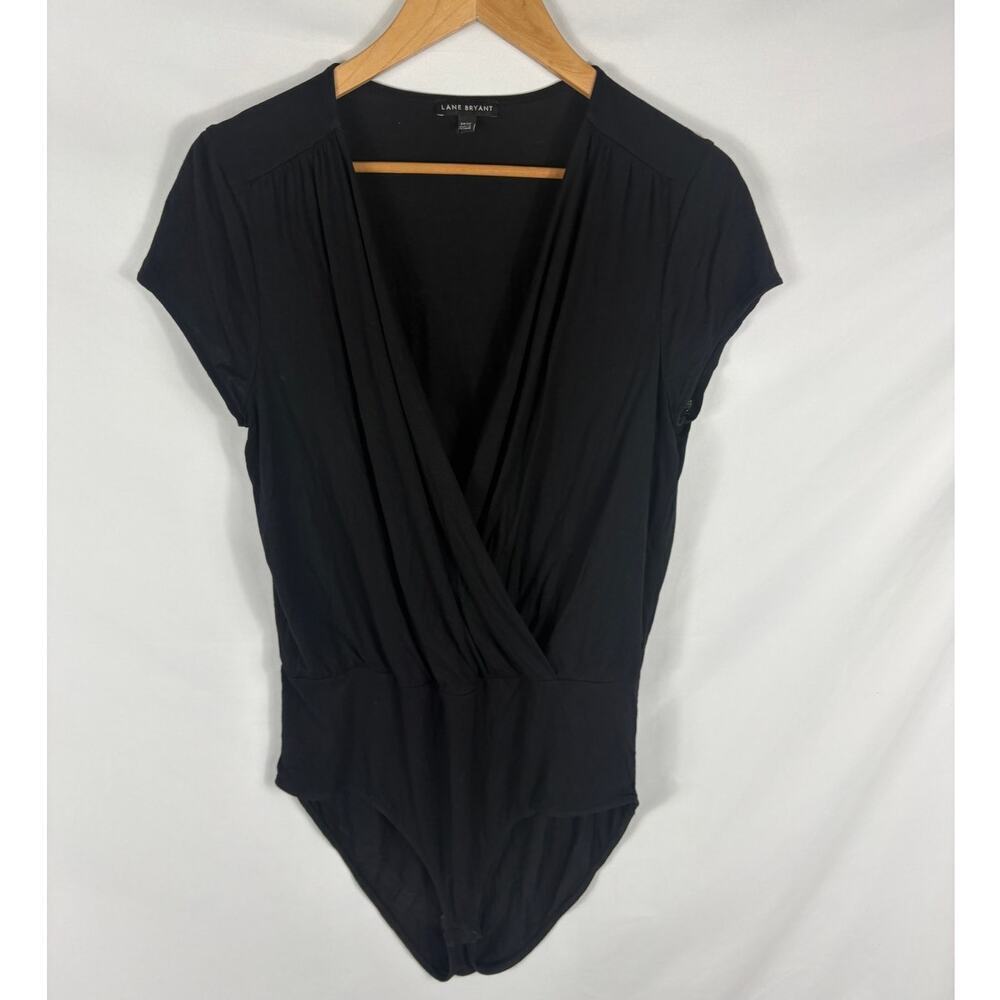 Lane Bryant Black Surplus Bodysuit Size 14/16